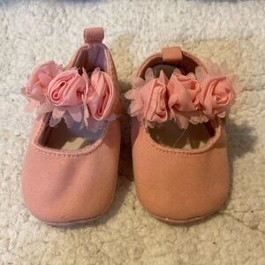 Pink, floral sneakers